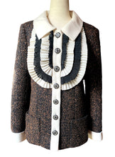 Load image into Gallery viewer, CHANEL 2015 BRASSERIE RUNWAY RUFFLE EMBELLLISHED JACKET $8,900 NEW TAGS