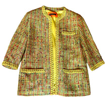 Load image into Gallery viewer, PLEIN SUD VINTAGE 1990s NEON TWEED OPEN JACKET
