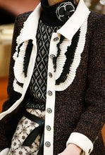Load image into Gallery viewer, CHANEL 2015 BRASSERIE RUNWAY RUFFLE EMBELLLISHED JACKET $8,900 NEW TAGS
