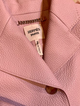 Load image into Gallery viewer, HERMÈS PINK MAUVE LEATHER BLAZER JACKET NEW