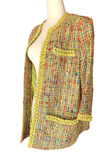 Load image into Gallery viewer, PLEIN SUD VINTAGE 1990s NEON TWEED OPEN JACKET