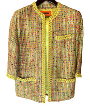 Load image into Gallery viewer, PLEIN SUD VINTAGE 1990s NEON TWEED OPEN JACKET