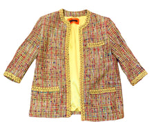 Load image into Gallery viewer, PLEIN SUD VINTAGE 1990s NEON TWEED OPEN JACKET
