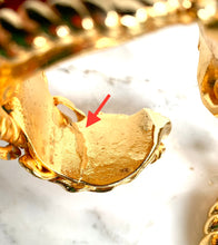 Load image into Gallery viewer, FRENCH 1980s BAROQUE RED EMERALD RESIN EARRINGS CUFF SET