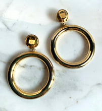 Load image into Gallery viewer, MOSCHINO MASSIVE 1990s ICONIC HOOP EARRINGS