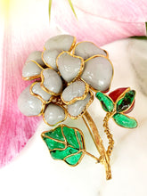 Load image into Gallery viewer, CHANEL MASSIVE CAMELLIA BLOOM 1994 GRIPOIX GLASS BROOCH