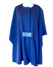 Load image into Gallery viewer, LOUIS VUITTON THICK CASHMERE JACKET CAPE PONCHO WITH LEATHER BELT