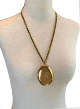 Load image into Gallery viewer, CHANEL RARE JUMBO LOCKET WITH LEATHER GILT CHAIN NECKLACE 1994