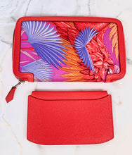 Load image into Gallery viewer, HERMÈS SOIE-COOL EPSOM AND SILK 2015 EXCLUSIVE 2 PIECE WALLET SET PALLADIUM HARDWARE