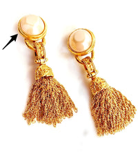 Load image into Gallery viewer, SUBLIME CHANEL ETRUSCAN 1994 TASSEL POM POM EARRING