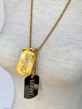 Load image into Gallery viewer, CHANEL 1993 ORIGINAL DOUBLE DOG TAG RUNWAY NECKLACE