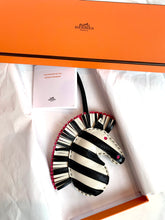 Load image into Gallery viewer, HERMÈS MILO LEATHER GEE GEE SAVANNAH BAG CHARM CRAIE NOIR ROSE MEXICO