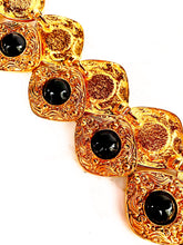 Load image into Gallery viewer, CHANEL BLACK GRIPOIX GLASS ORNATE ARABESQUE JEWELED BELT NECKLACE
