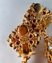 Load image into Gallery viewer, CHANEL ORNATE JUMBO GRIPOIX GLASS AND PEARL EARRINGS 1994