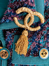 Load image into Gallery viewer, CHANEL RARE ETRUSCAN LAVA TASSEL CHAIN BROOCH 1993