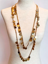 Load image into Gallery viewer, CHANEL PAILLETTES LETTERS LOGO COIN MEDALLION NECKLACE 1993