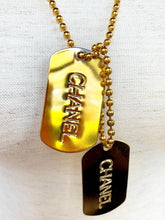 Load image into Gallery viewer, CHANEL 1993 ORIGINAL DOUBLE DOG TAG RUNWAY NECKLACE