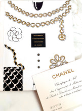 Load image into Gallery viewer, CHANEL 1997 VIP GIFT BOOK WITH STICKERS AND INVITE CHAMPAGNE RECEPTION IN COCO'S APARTMENT