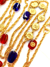 Load image into Gallery viewer, CHANEL MULTI COIN GRIPOIX XXL RED AND BLUE SAUTIOR
