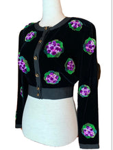 Load image into Gallery viewer, CHANEL OPULENT RARE EMBROIDERED SILK VELVET JACKET AUTUMN 1988