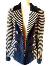 Load image into Gallery viewer, CHANEL 2015 KNIT TWEED SWEATER CARDIGAN JACKET SILK LINED