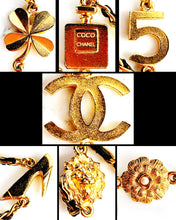 Load image into Gallery viewer, CHANEL EXTRA LONG LEATHER LACED 18 LUCKY CHARMS NECKLACE 1995