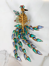 Load image into Gallery viewer, EXTRAORDINARY AND RARE CHANEL GRIPOIX PEACOCK PENDANT BROOCH