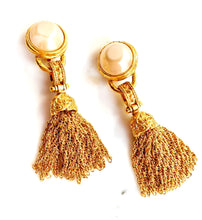 Load image into Gallery viewer, SUBLIME CHANEL ETRUSCAN 1994 TASSEL POM POM EARRING