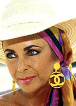 Load image into Gallery viewer, CHANEL ICONIC MASSIVE 1980s CC CELEBRITY HOOP EARRINGS