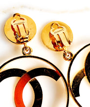 Load image into Gallery viewer, CHANEL ICONIC MASSIVE 1980s CC CELEBRITY HOOP EARRINGS