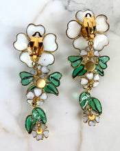 Load image into Gallery viewer, SUMPTUOUS CHANEL GRIPOIX CAMELLIA CASCADE EARRINGS 1993