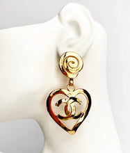 Load image into Gallery viewer, CHANEL BARBIE COLLECTION HEART EARRINGS 1995