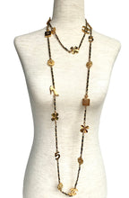 Load image into Gallery viewer, CHANEL EXTRA LONG LEATHER LACED 18 LUCKY CHARMS NECKLACE 1995