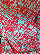 Load image into Gallery viewer, VERSACE PATENT JACKET SIZE 38 PRISTINE SPECTACULAR RED BLUE TURQUOISE
