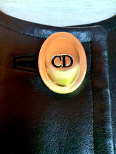 Load image into Gallery viewer, CHRISTIAN DIOR JOHN GALLIANO 1991 JUMBO LOGO BUTTON LEATHER JACKET