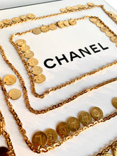 Load image into Gallery viewer, CHANEL PAILLETTES LETTERS LOGO COIN MEDALLION NECKLACE 1993