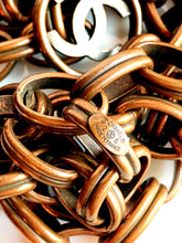 Load image into Gallery viewer, CHANEL RARE BRONZE LINK CC LOGO CHAIN LAYERED BELT NECKLACE 1991
