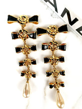 Load image into Gallery viewer, CHANEL ICONIC MASSIVE BOW CAMELLIA SHOULDER DUSTER 1990 EARRING
