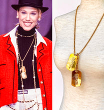 Load image into Gallery viewer, CHANEL 1993 ORIGINAL DOUBLE DOG TAG RUNWAY NECKLACE