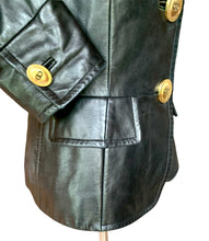 Load image into Gallery viewer, CHRISTIAN DIOR JOHN GALLIANO 1991 JUMBO LOGO BUTTON LEATHER JACKET