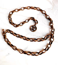 Load image into Gallery viewer, CHANEL RARE BRONZE LINK CC LOGO CHAIN LAYERED BELT NECKLACE 1991