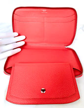 Load image into Gallery viewer, HERMÈS SOIE-COOL EPSOM AND SILK 2015 EXCLUSIVE 2 PIECE WALLET SET PALLADIUM HARDWARE