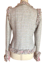 Load image into Gallery viewer, CHANEL PINK GRAY “POODLE” LESAGE FANTASY TWEED 2004 JACKET SKIRT SET