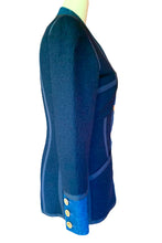 Load image into Gallery viewer, CHANEL ICONIC BLUE JEAN DENIM TWEED 1991 - 1992 AUTUMN RUNWAY JACKET AND SKIRT SET SUIT