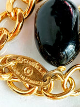 Load image into Gallery viewer, IMPORTANT CHANEL PEARL AND BLACK GRIPOIX GLASS MASSIVE CROSS NECKLACE