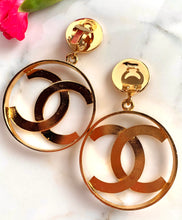 Load image into Gallery viewer, CHANEL ICONIC MASSIVE 1980s CC CELEBRITY HOOP EARRINGS