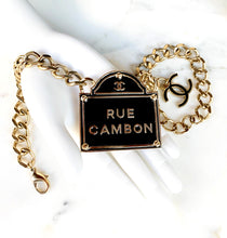 Load image into Gallery viewer, CHANEL MASSIVE RUE CAMBON ENAMEL PARISIAN STREET SIGN NECKLACE