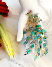 Load image into Gallery viewer, EXTRAORDINARY AND RARE CHANEL GRIPOIX PEACOCK PENDANT BROOCH
