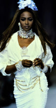 Load image into Gallery viewer, CHANEL ICONIC 4 LAYER HOLOGRAPHIC CRYSTAL CHAIN BELT NECKLACE 1992