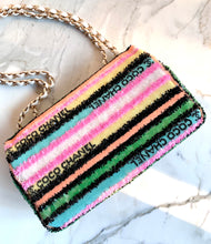 Load image into Gallery viewer, CHANEL 2022 SUMMER LARGE MODEL BRIGHT PASTEL SEQUIN CROSSBODY BAG